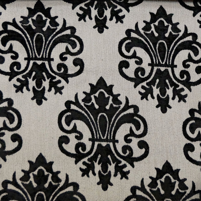 Black/Silver - Imperial Collection Upholstery Fabric