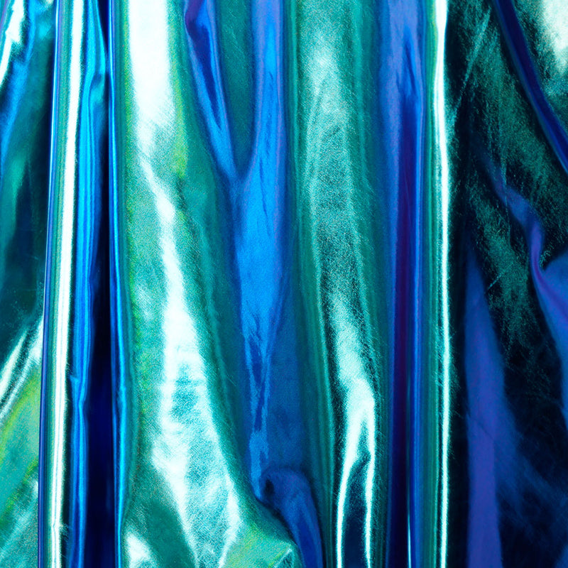 2 Way Stretch Vinyl Latex Fabric - Light Blue