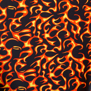 Red Flame Spandex Fabric
