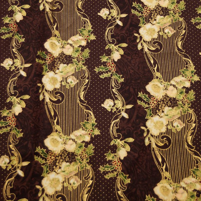 Madeline Gold Foil Print 100% Cotton Fabric