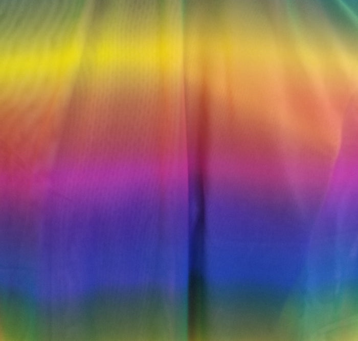 Colorful Stretch Power Mesh Fabric- Rainbow