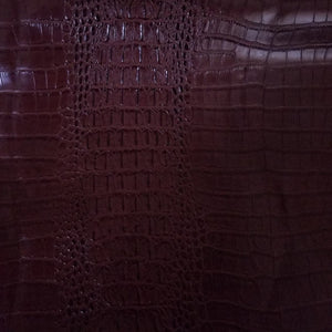 Dark Brown Alligator Crocodile texture vinyl fabric
