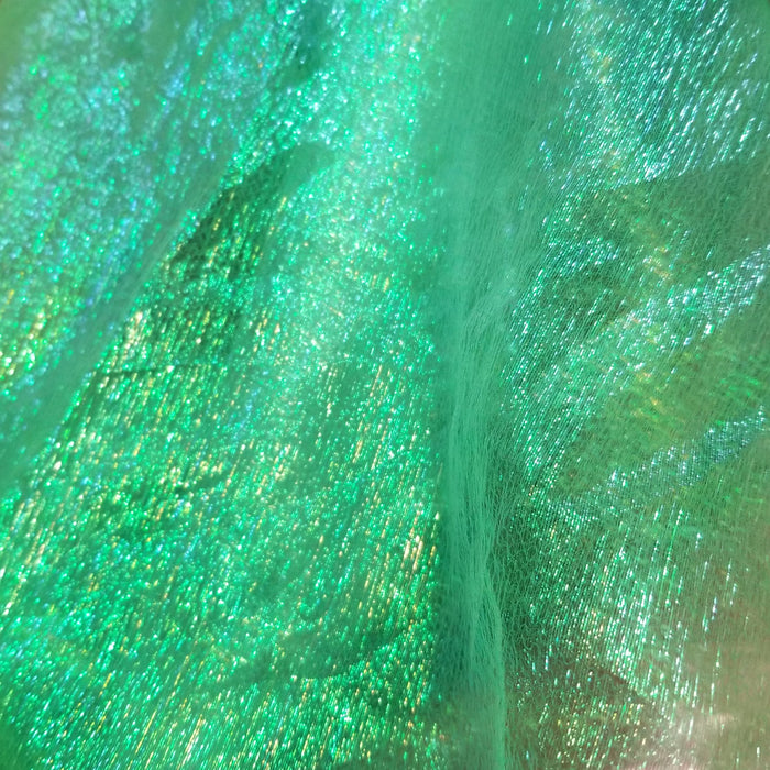 Kelly Green Woven Translucent/Iridescent Organza Fabric