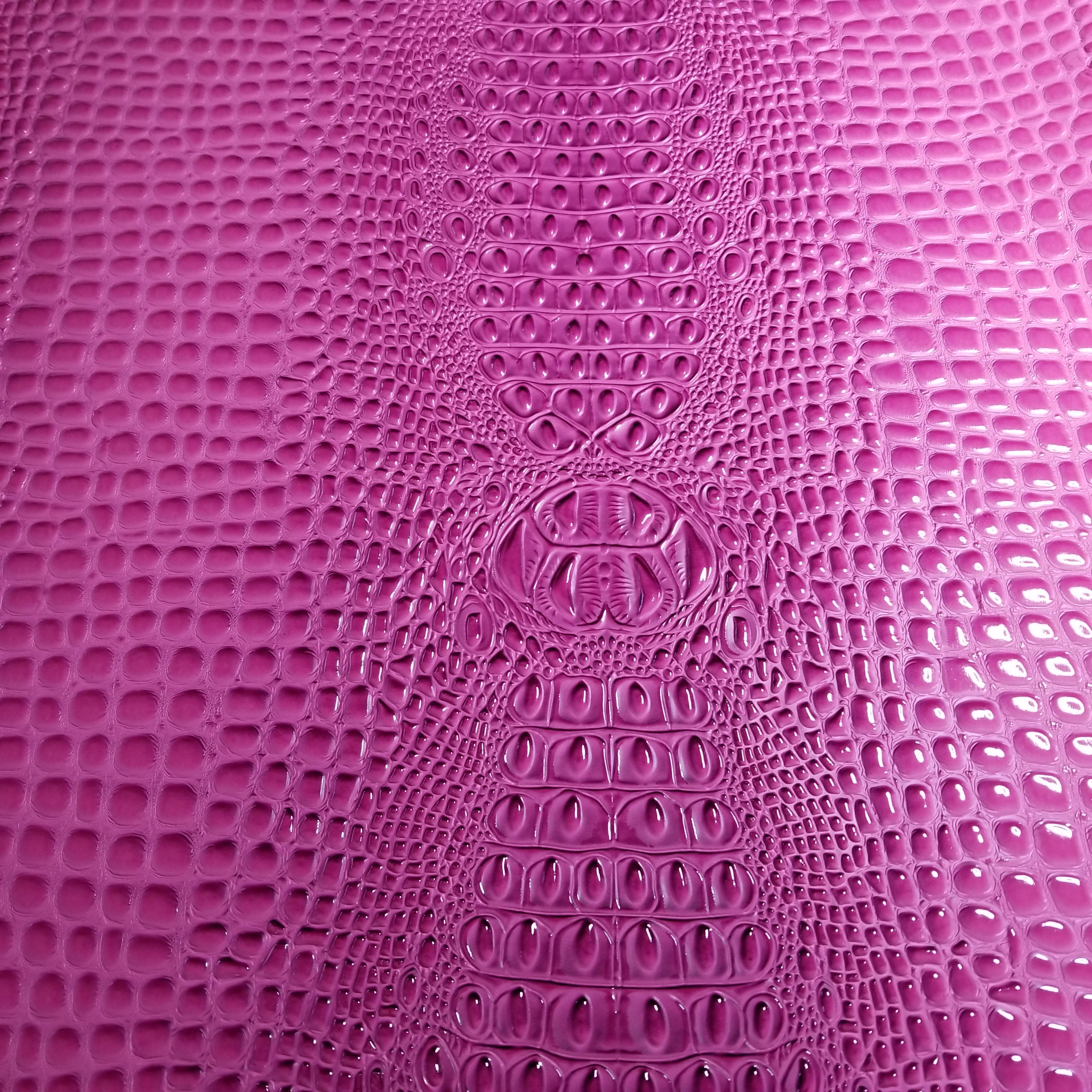 Shiny Crocodile Embossed Faux Leather Vinyl Fabric - IceFabrics