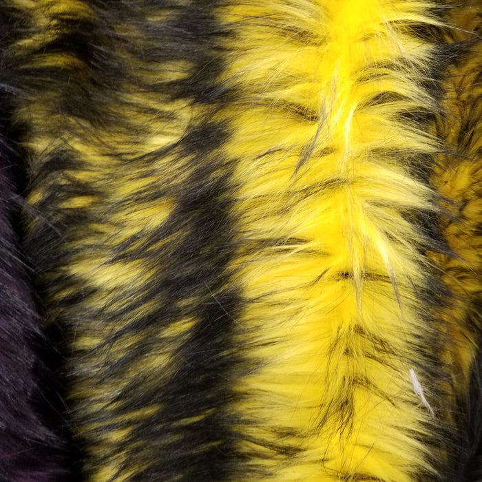 Yellow Husky Long Pile Faux Fur Fabric