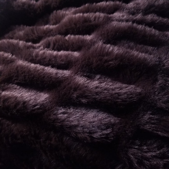Brown Puffy Chinchilla Faux Fur Fabric