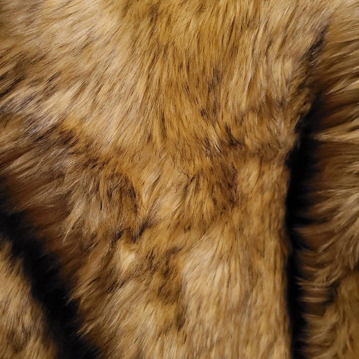 Faux Fur Fabric Fur Canadian Fox Honey Long Pile Multi-Color Soft Fabr