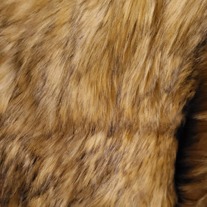 Black Tip Fox Long Pile Faux Fur Fabric