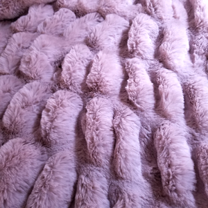 Lilac Puffy Chinchilla Faux Fur Fabric