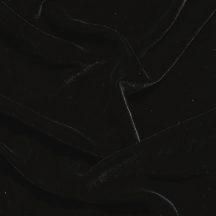 Black Silky Velvet with Metallic Lurex, 52 Wide