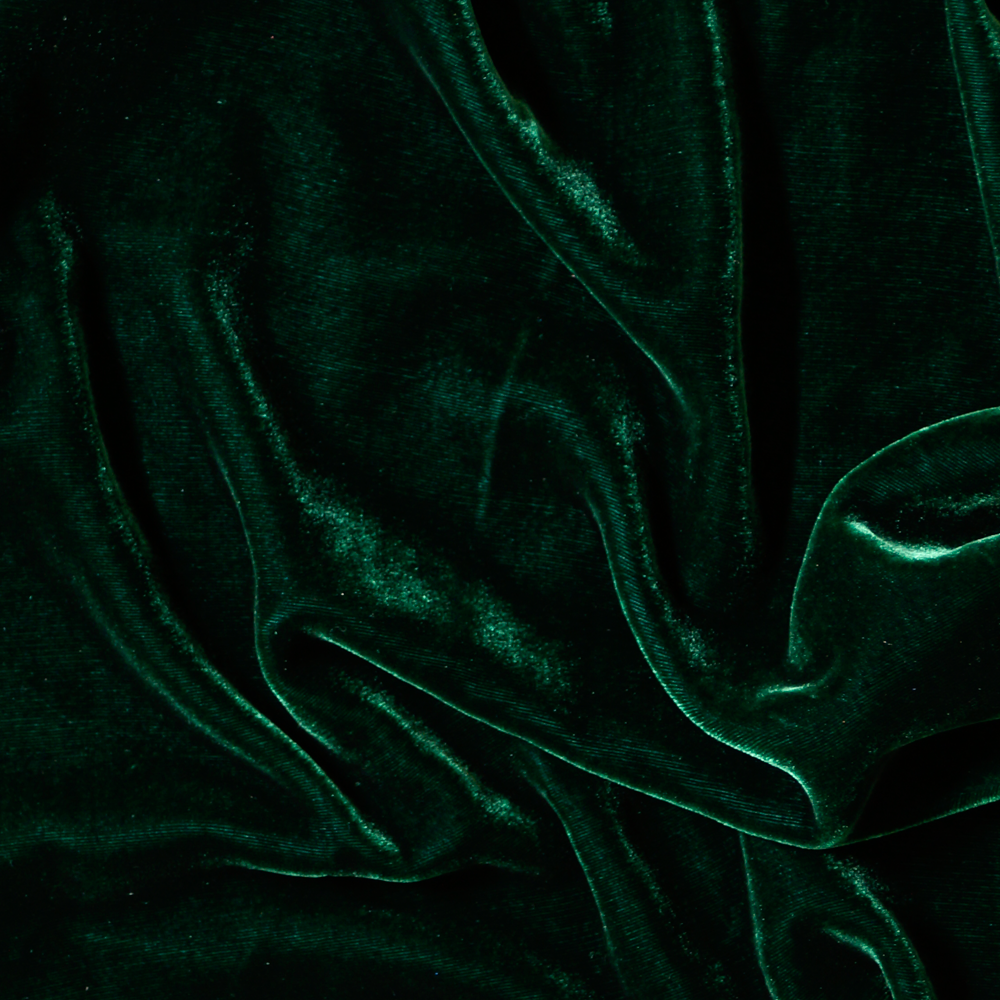 Compra tubo Trivial Hunter Green Silk Velvet Fabric