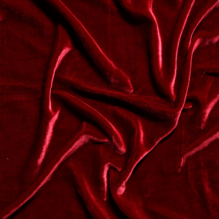Red washed 100% silk satin fabric