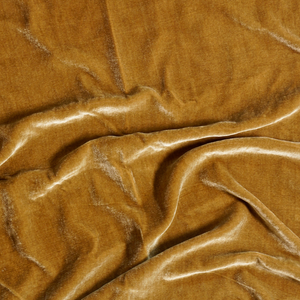 Gold Silk Velvet Fabric