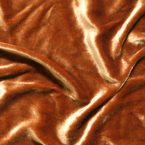 Light Cognac Silk Velvet Fabric