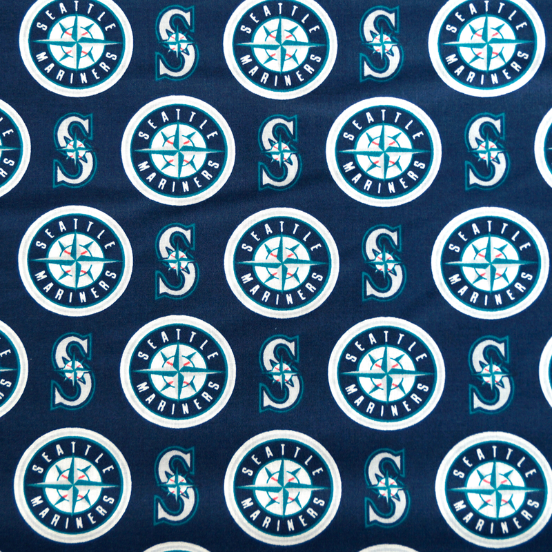  Seattle Mariners Fabric MLB Baseball Fabric in Navy Blue 58  Wide by Fabric Traditions 100% Cotton Fabric by The Yard