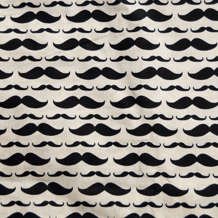 Mustache Fabric 100% Cotton
