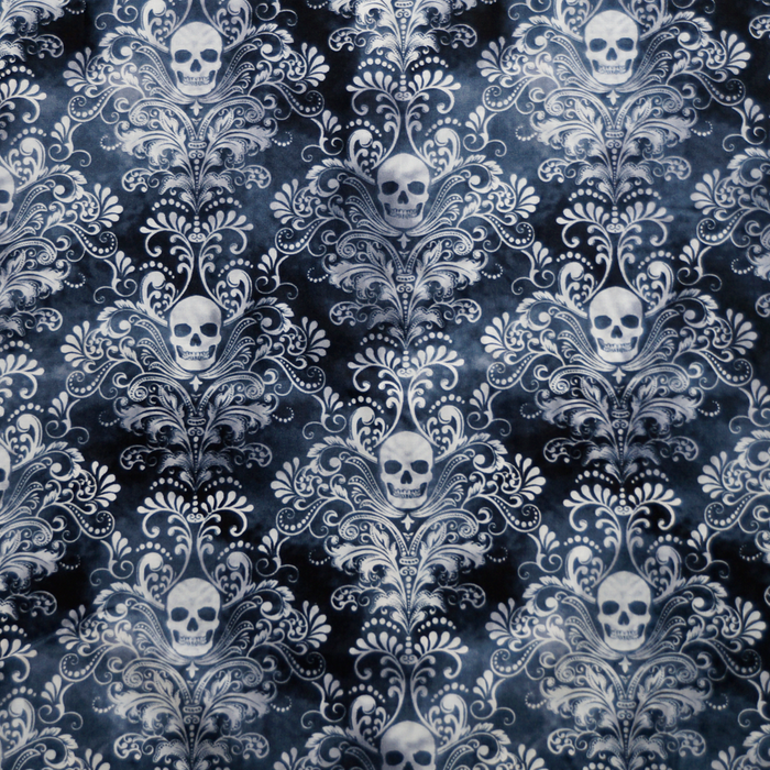 Damask skull black fabric Wicked by Timeless Treasures USA by Timeless  Treasures  modeS4u