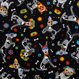 Day of the Dead Pups by Timeless Treasures 100% Cotton Fabric