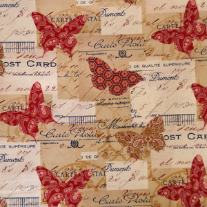 Bohemian Nature Carte Postale Butterfly Fabric 100% Cotton
