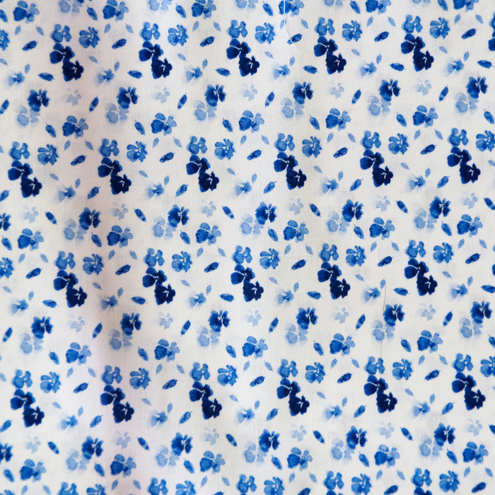 Dainty Floral Scatter: Classic Blue Collection by Stephanie Ryan - Camelot Studios 100% Cotton Fabric