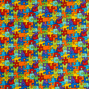 Autism Awareness 100% Cotton Fabric
