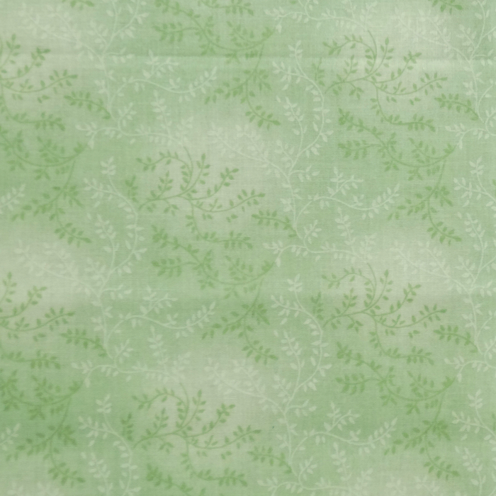 Mint Green: Basics Vines Collection 100% Cotton Fabric