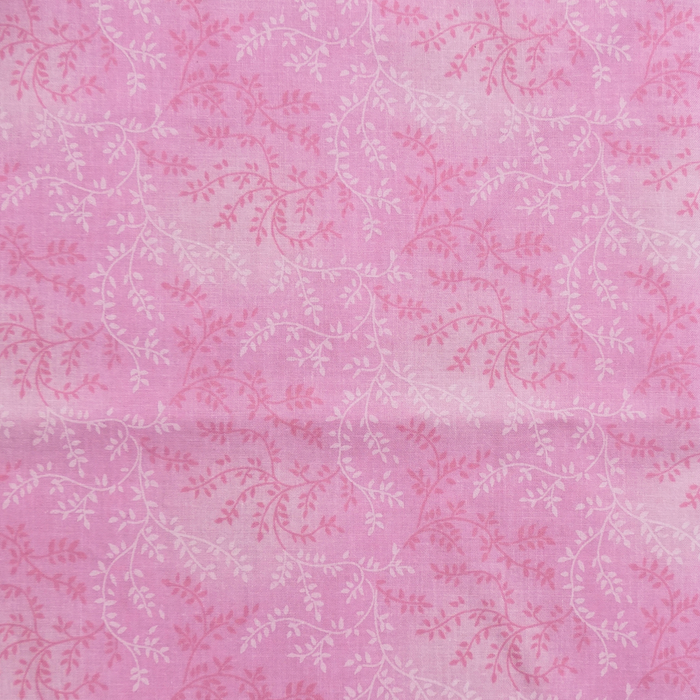 Pink: Basics Vines Collection 100% Cotton Fabric