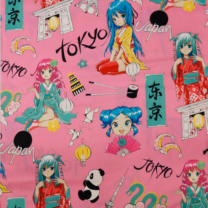 Fabric Polyester Cotton Gobelin Anime Opaque Decoration Fabric Japan Comic  Manga Comics - Etsy