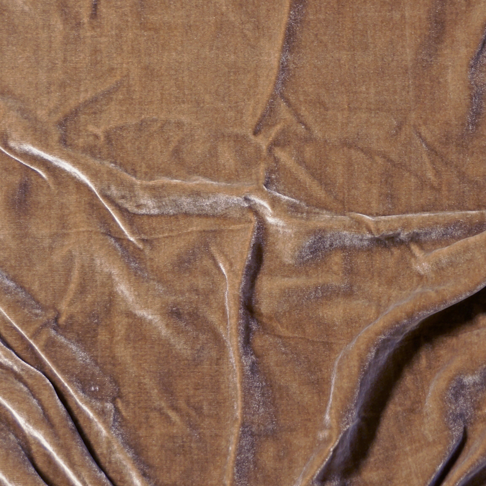 Brown Silk Velvet Fabric