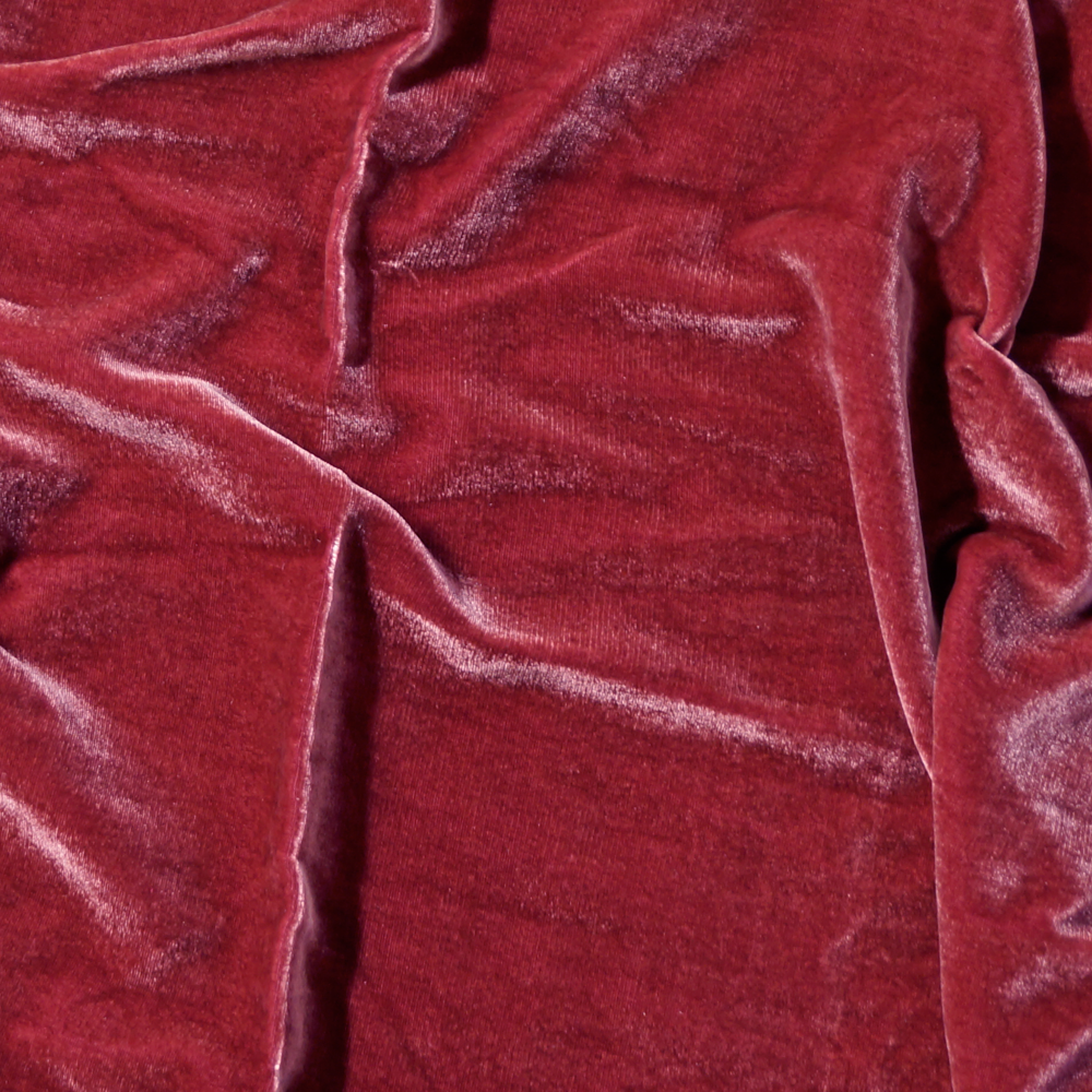 1 x Red Velvet Fabric 45 by The Yard