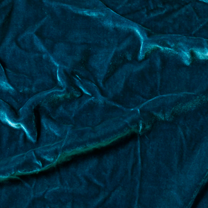 New Teal Silk Velvet Fabric