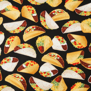 Tossed Tacos Fabric 100% Cotton