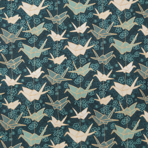 Teal Origami by Marketa Stengl 100% Cotton Fabric