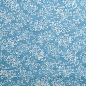 Denim Flowers and Curves - Willow by Whistler Studios 100% Cotton Fabric