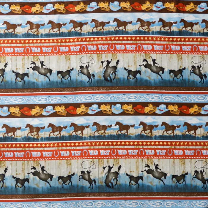 Rodeo Novelty Stripe - Sunset Rodeo by Henry Glass 100% Cotton Fabric