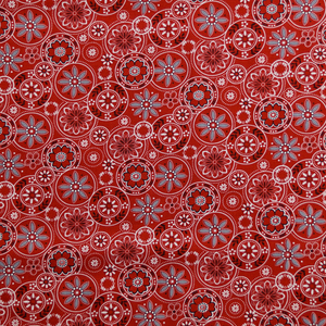 Red Medallions - Scarlet Stitches by Henry Glass 100% Cotton Fabric