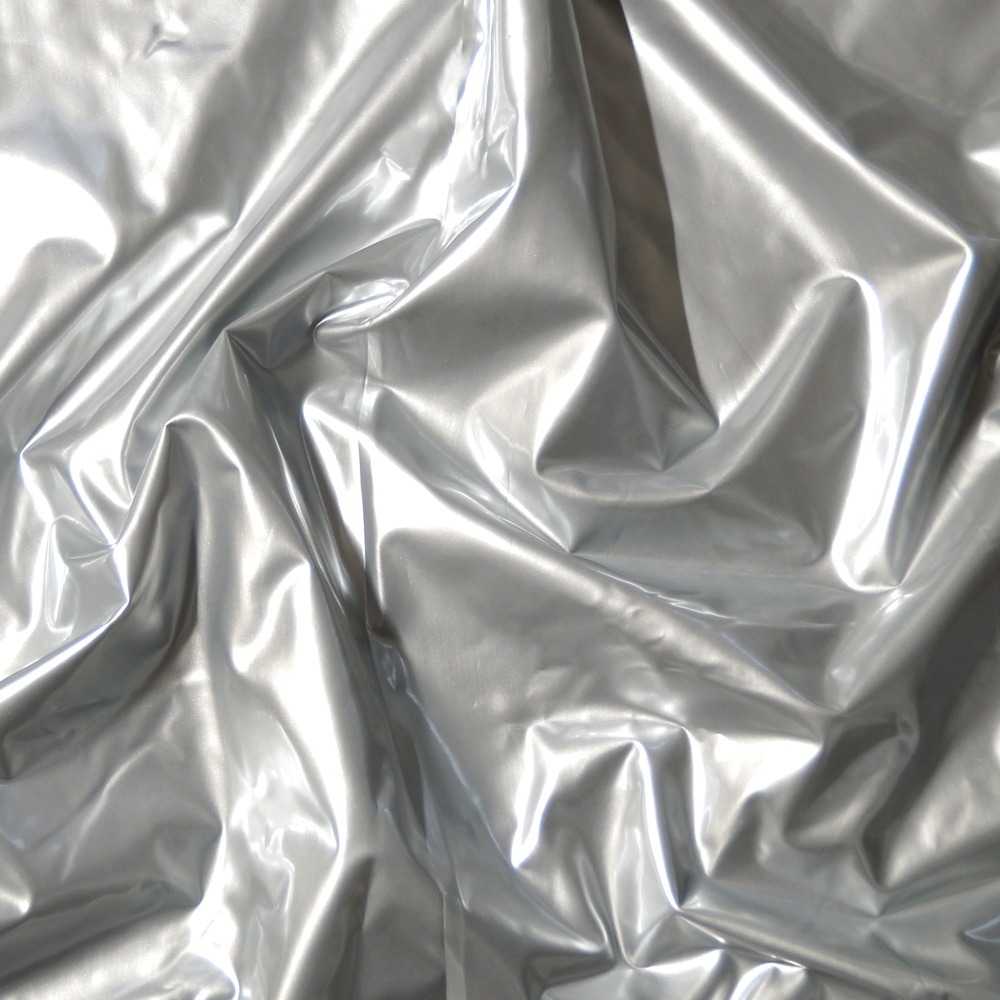 2 Way Stretch Vinyl Latex Fabric - Silver