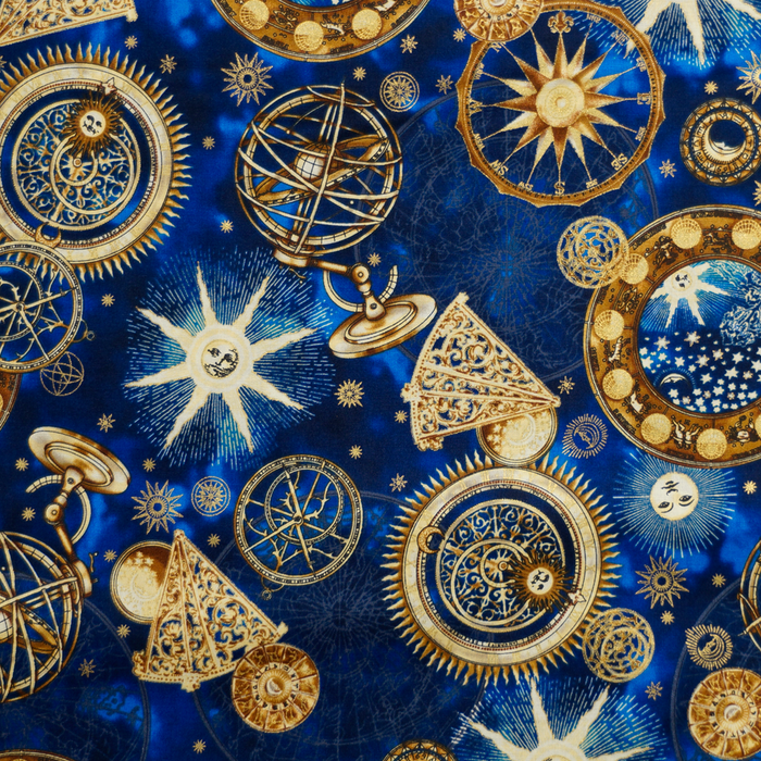 Royal Blue Cosmic Skies by Hoffman 100% Cotton Fabrics