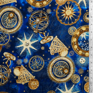 Royal Blue Cosmic Skies by Hoffman 100% Cotton Fabrics