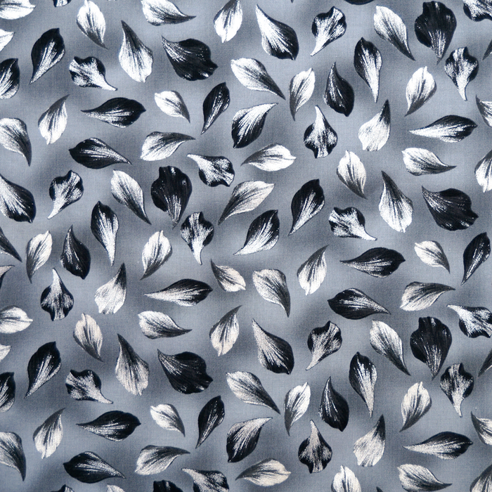 Floating Petals Medium Gray by Kanvas Studios 100% Cotton