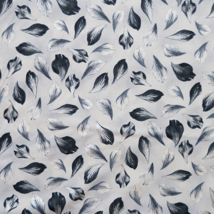 Floating Petals Light Gray by Kanvas Studios 100% Cotton