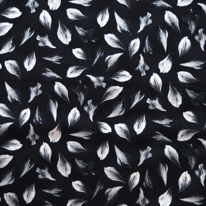 Floating Petals Charcoal by Kanvas Studios 100% Cotton
