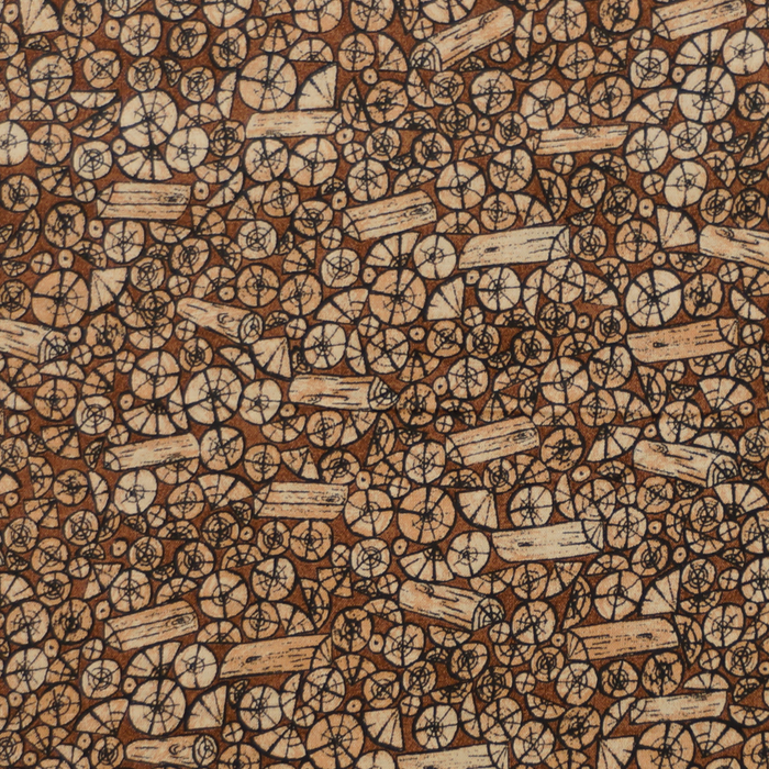 Lumberjack - Brown Logs by Whistler Studios 100% Cotton Fabric