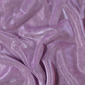 Lilac 4 Way Stretch Metallic Iridescent Mesh Fabric
