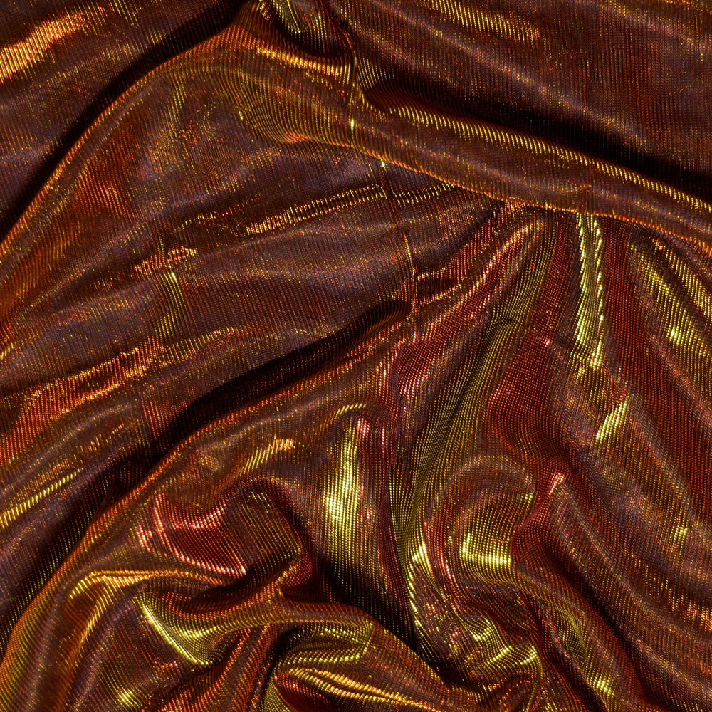 Metallic stretch online mesh fabric