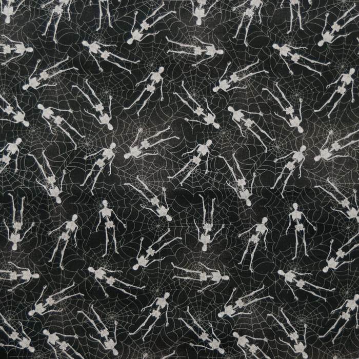 Charcoal Skeletons by Windham Fabrics 100% Cotton Fabric