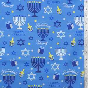 Hanukkah Blessings by Windham Fabrics 100% Cotton Fabric