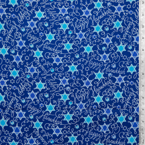 Hanukkah Stars by Windham Fabrics 100% Cotton Fabric
