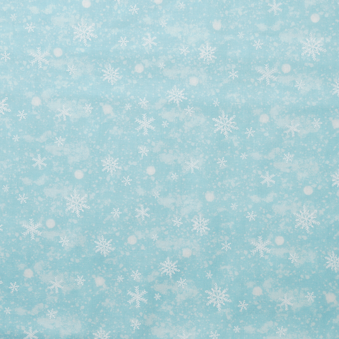 Ice Blue Snow Storm - Snowday Collection by Windham Fabrics 100% Cotton