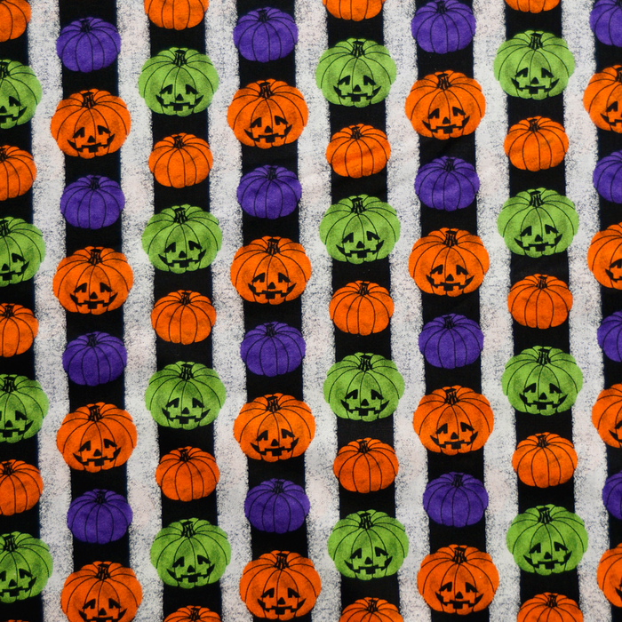 Halloween - Pumpkin Stripe 100% Cotton